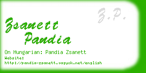 zsanett pandia business card